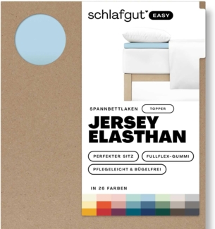 Schlafgut Spannbettlaken EASY Jersey Elasthan Topper, Jersey, Gummizug: rundum, (1 Stück), MADE IN GREEN by OEKO-TEX®