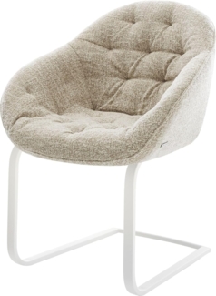 Freischwinger Gaio-Flex Webstoff Soft Beige Freischwinger flach Weiß