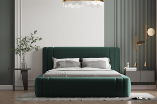 Polsterbett ROLF 180x200 mit Matratze, Bettkasten und Lattenrost. Farbe: VELUTTO 10
