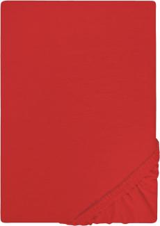 Castell Jersey-Stretch Spannbettlaken 140x200 cm - 160x200 cm Rot