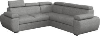 Ecksofa Boston Maxi mit Schlaffunktion, Bettkasten, Einstellbare Kopfstützen (Aragon 90, 2rR2P)