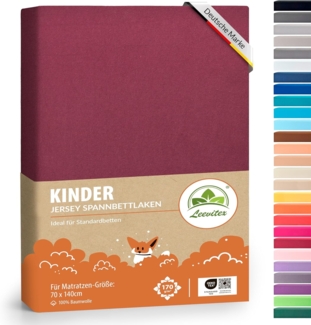 leevitex® Spannbettlaken Kinderbettbezug 70x140 cm – Weich & atmungsaktiv aus Mako-Jersey, Gummizug: Rundumgummizug, (1 Stück), Premium Qualität: Öko-Tex zert, top Passform & pflegeleicht