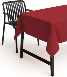 texpot Tischdecke 160x220 cm oval Rot Leinenoptik Lotuseffekt Fleckschutz Bügelfrei Tischtuch