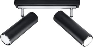 Sollux DIREZIONE Deckenlampe schwarz 2-flg. GU10