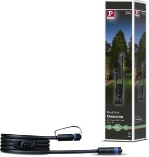 Paulmann Aussenleuchte Plug & Shine Cable IP68 2m 1 in-2 out 2x1,5mm² Schwarz Kunststoff13267