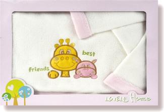 Pekitas SC2016mini-RS2 Baby-Giraffen-Bettwäsche-Set für Kinderbett, 80 cm Länge x 50 cm Breite, Rosa, Unisex