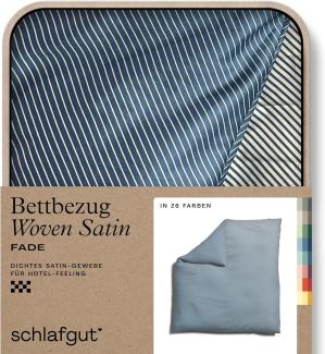 Schlafgut Woven Fade Bettwäsche|Bettbezug einzeln 200x200 cm| grey-light-blue-mid