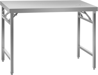 Royal Catering Arbeitstisch 120 x 70 x 90,5 cm Küchentisch 215 kg Klapptisch Edelstahltisch