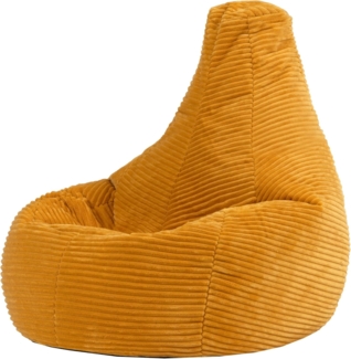Icon Sitzsack-Sessel Flauschig „Dalton“ für Kinder, Gelb, Cord, Kindersitzsack, Groß, Sitzsack Kinder mit Füllung