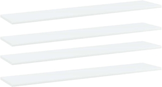 vidaXL Bücherregal-Bretter 4 Stk. Weiß 100x20x1,5 cm Holzwerkstoff 805378