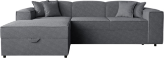 Ecksofa Sokoz L Boucle (Farbe: Coral 80, Seite: Links)