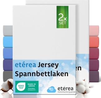 etérea Himmlische Qualität Spannbettlaken etérea Comfort Jersey 2er Set Spannbettlaken, Jersey, Gummizug: rundum, (2 Stück)