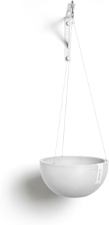 ECOPOTS Blumentopf Brussels hängend 27 Weiß, für innen und außen: frostsicher, bruchsicher und lichtbeständig