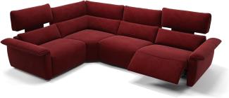 Sofanella Merida Stoffcouch Designersofa verstellbar Sofa in Rot