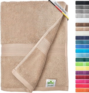 leevitex® Saunatuch Frottee XXL, (1-St), 80 x 200 cm, extra groß & saugfähig, Sand/Cappuccino