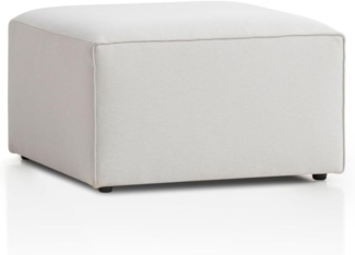 Genua Modular Sofa, individuell komibinierbare Wohnlandschaft, Hocker - strapazierfähiges Möbelgewebe, produziert nach deutschem Qualitätsstandard, weiß