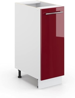 Midischrank Fame-Line Bordeaux Hochglanz 30 x 82 cm ohne Arbeitsplatte Vicco