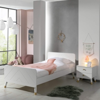 Vipack 'Billy' 2-tlg. Bett-Set lackiert Satin Weiß