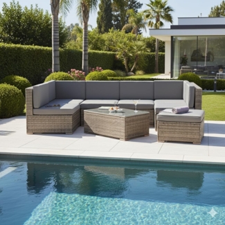 Sitzgruppe Gartenmöbel Lounge Sitzgarnitur Rattan Gartenset Sitzgruppe Terrasse