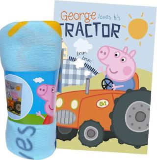 Peppa Pig Wutz George Fleecedecke Schmusedecke Kuscheldecke 100x140 cm