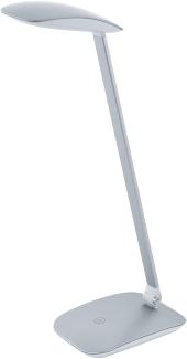 Eglo 95694 LED Tischleuchte Cajero Kunststoff silber 4,5W L:15cm H:50cm mit Dimmer (Touchdimmer)