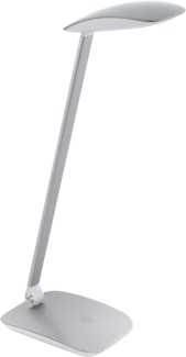 Eglo 95694 LED Tischleuchte Cajero Kunststoff silber 4,5W L:15cm H:50cm mit Dimmer (Touchdimmer)
