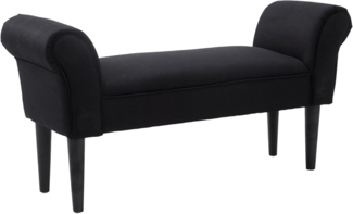 HOMCOM Sitzbank für Schlafzimmer, Bettbank, Polsterbank, MDF, Schaumstoff, Schwarz, 102 x 31 x 51 cm