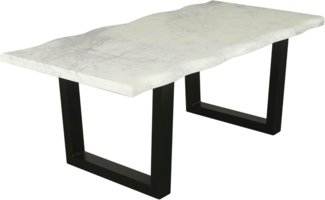 byLIVING Couchtisch Stone (1-St), aus echtem weißen Marmor mit natürlicher Wellenkante, 115x60cm