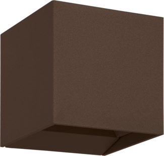 EGLO LED Außenleuchte Calpino 3, Wandleuchte außen mit Up und Down Beleuchtung, Wand Außenbeleuchtung aus Metall in Rostbraun, Außenlampe warmweiß, IP54