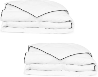 vidaXL Winter-Daunendecke 2 Stk. 155x220 cm 132889