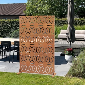 Trennwand Kilsturd Cortenstahl 180x120 cm Edelrost [casa. pro]