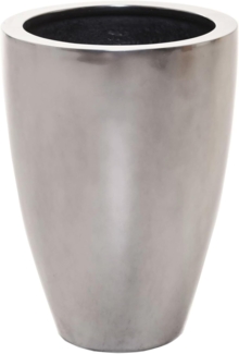 VIVANNO Bodenvase Fiberglas OPALA Rund - Silber Metallic Hochglanz (1 St), 32x32x44 cm