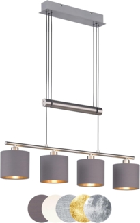 lightling Pendelleuchte Marita, höhenverstellbar, ohne Leuchtmittel, moderne Pendellampe, taupe