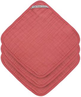 Lassig Muslin Washcloth 3st Rosewood Rot