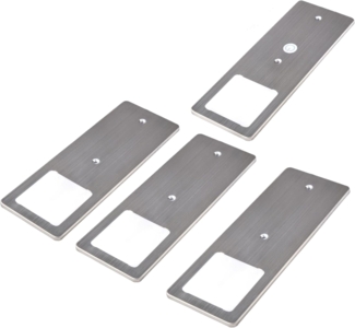 kalb LED Unterbauleuchte LED Unterbauleuchten Edelstahl gebürstet 5W- mit Touch-Dimmfunktion, 4er Set warmweiß, warmweiß