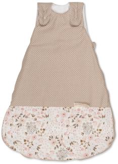 ULLENBOOM ® Schlafsack Baby 0 bis 3 Monate, 56/62, Rosa Blüten (Made in EU) - Baby Schlafsack Neugeboren - Ganzjährig für Frühling, Herbst und Winter, Babyschlafsack mit 2,5 TOG