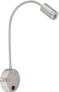LED Wandleuchte, Flexo, 3 Watt, nickel matt, H 50 cm