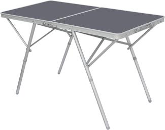 Standfester Aluminium Campingtisch 120x60x70cm Stabiler Klapptisch Anthrazit