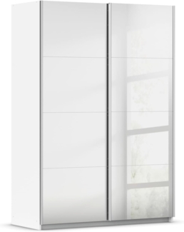 rauch Kleiderschrank, Schwebetürenschrank SUBITO, 2-türig, 2 Spiegeltüren, Alpinweiß, 136 x 197 x 61 cm