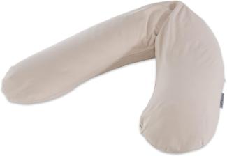 Theraline Stillkissen 190cm inkl. Bezug Kieselgrau Mikroperlenfüllung