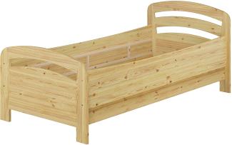 Seniorenbett extra hoch Einzelbett 90x200 Kiefer Massivholz Holzbett (ohne Zubehör) 60.43-09 oR