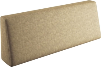 sunnypillow Palettenkissen mit abnehmbarem Bezug Kaltschaum Palettenauflage Palettenpolster Palettensofa Sitzkissen Rückenlehne Indoor Outdoor Rückenkissen 120 x 40 x 20/10cm Sandfarben