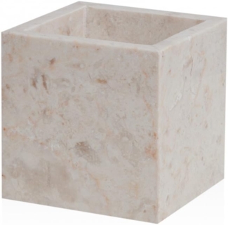 wohnfreuden Aufbewahrungsbox Marmor Kosmetik Box creme eckig 10 cm