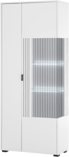Vitrine Merced in weiß matt 75 x 180 cm