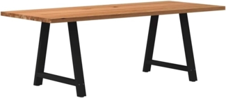 Esstisch Hellbraun 220 x 90 x 74 cm Massivholz Eiche Rechteckig 3304285