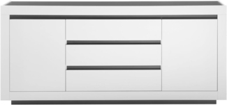 Sideboard Rooky in weiß und anthrazit 200 cm