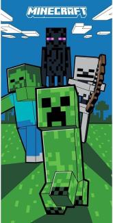 Minecraft Creeps Strandtuch für Jungen 70x140 cm Handtuch Duschtuch Creeper aus 100% Baumwolle