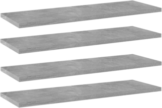 vidaXL Bücherregal-Bretter 4 Stk. Betongrau 60x20x1,5 cm Holzwerkstoff 805226