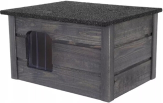 QLS Tierhaus Outdoor, Katzenhaus Katzenhütte Katzenhöhle für draußen winterfest isoliert