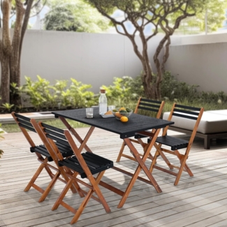 Gartenmöbelset Altamura 5-tlg. Akazienholz FSC®-zertifiziert [en. casa]